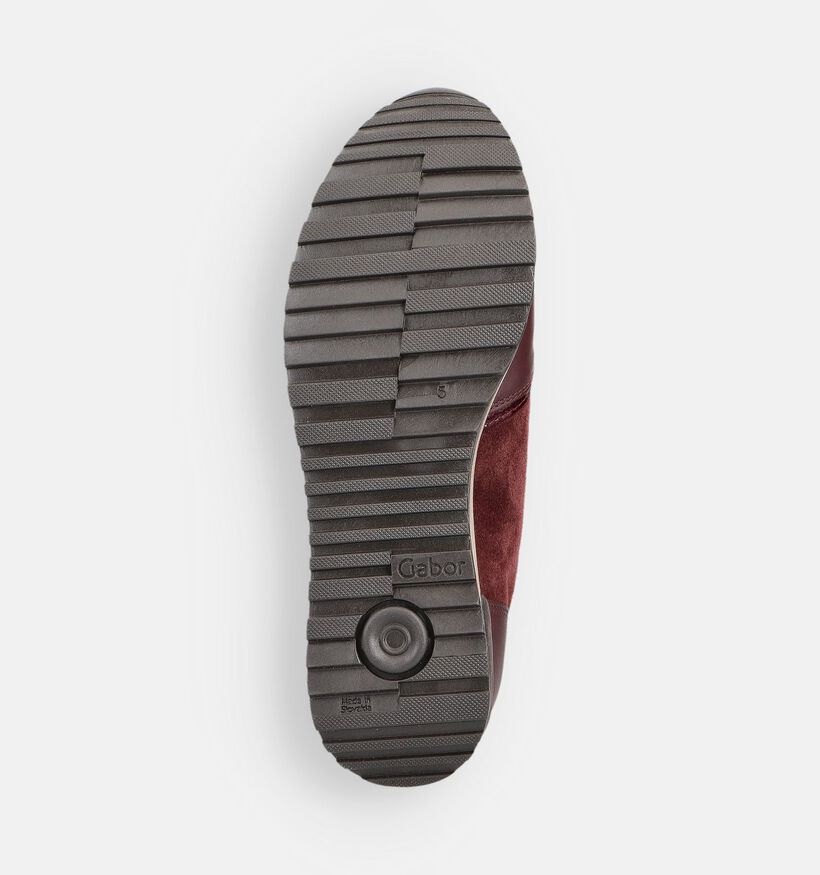 Gabor Bordeaux Sneakers Breed voor dames (360317) - geschikt voor steunzolen