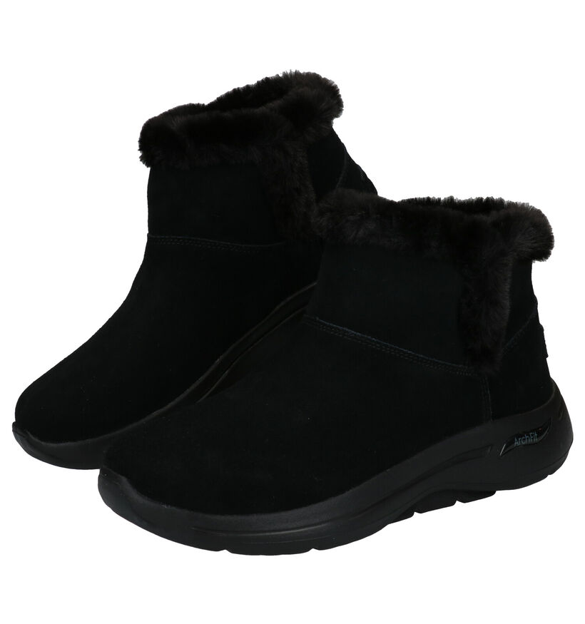 Skechers Go Walk Bottes de Neige en Cognac en nubuck (295686)