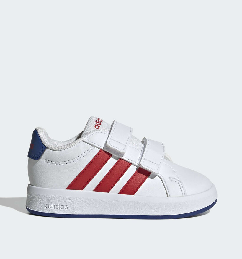 adidas Grand Court 3.0 Baskets basses en Blanc pour filles, gar&ccedil;ons (375386) - pour semelles orthop&eacute;diques