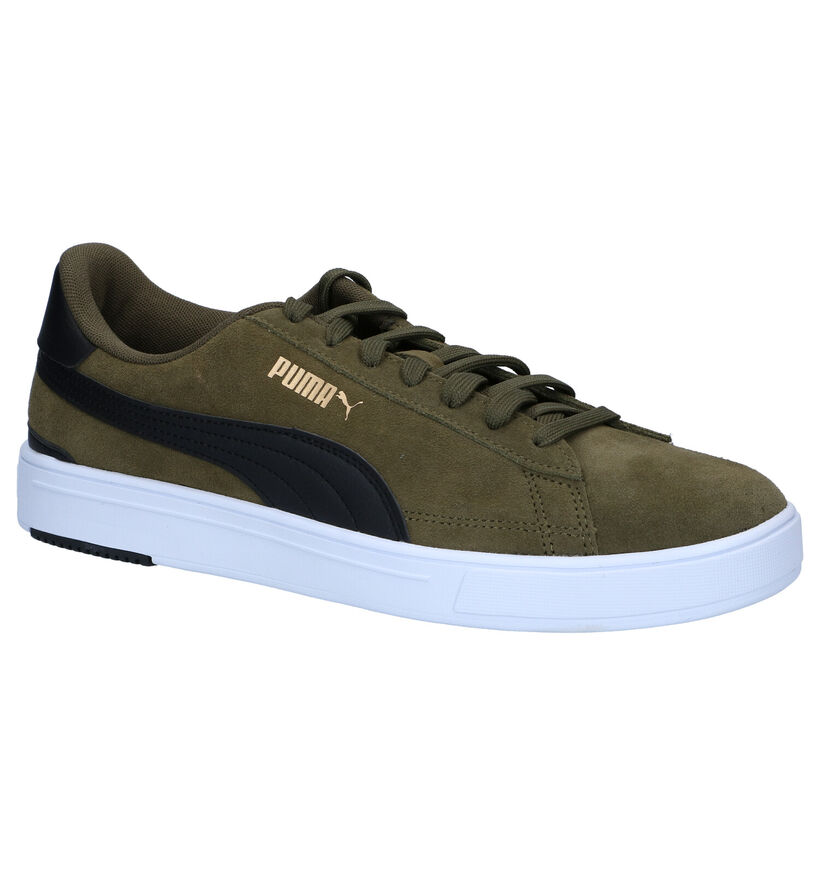 Puma Serve Baskets en Khaki en nubuck (293494)