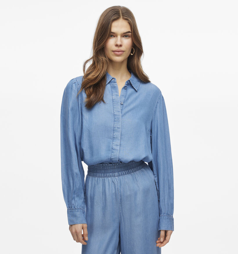 Vila Givani Chemise en jeans en Bleu pour femmes (351790)