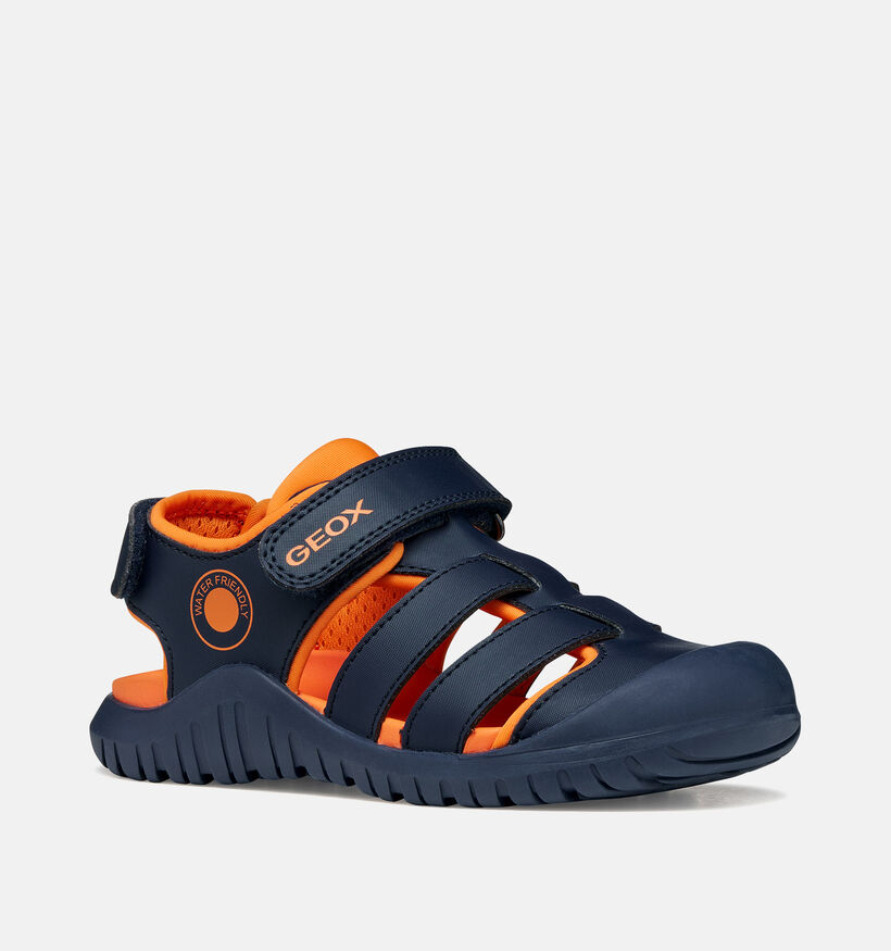 Geox J S. Fusbetto Pro Bo Sandales en Bleu fonc&eacute; pour gar&ccedil;ons (368868)