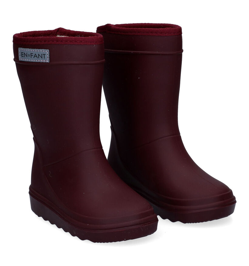 Enfant Bottes de pluie en Bordeaux pour filles, garçons (297696)
