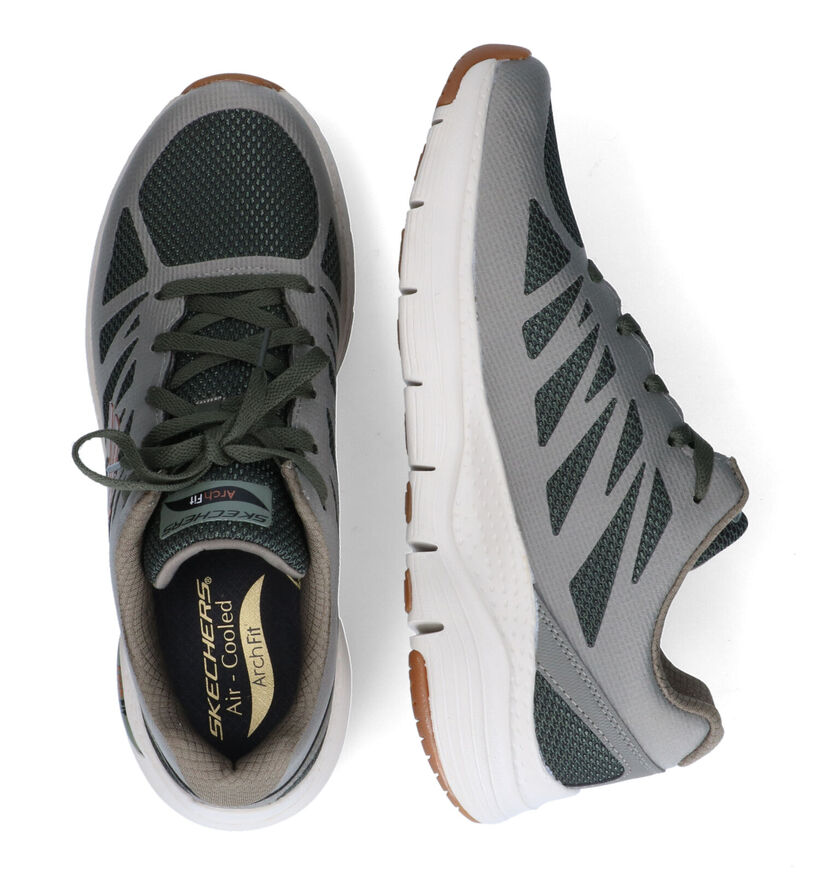 Skechers Arch Fit Charge Back Baskets en Khaki en textile (319169)