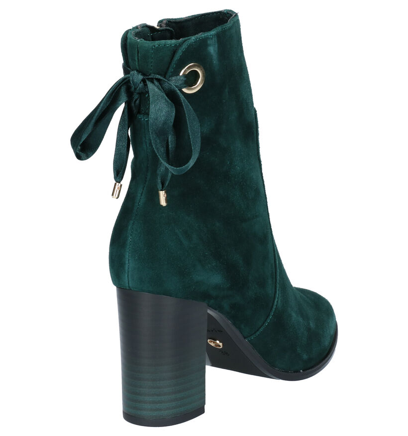 Tamaris Bottes basses en Vert foncé en daim (257072)