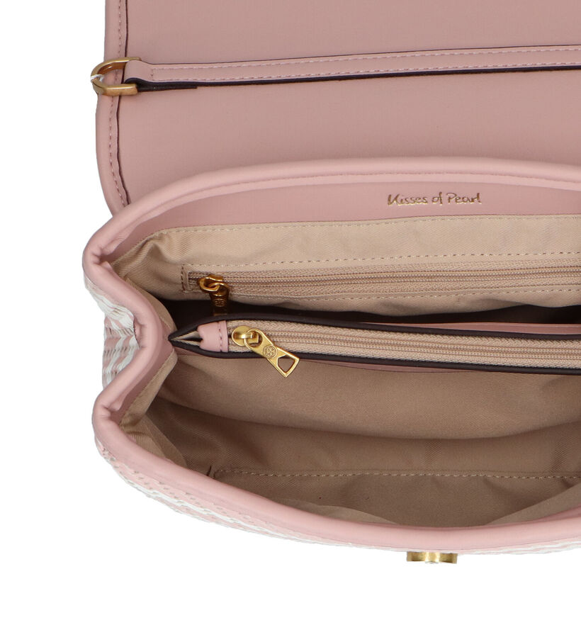 Kisses of Pearl Ruby Roze Crossbody Tas in kunstleer (309314)