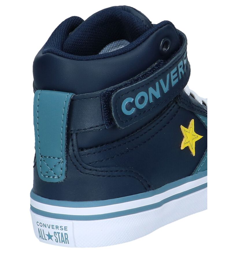 Converse Pro Blaze Strap HI Baskets en Noir pour garçons (293598) - pour semelles orthopédiques