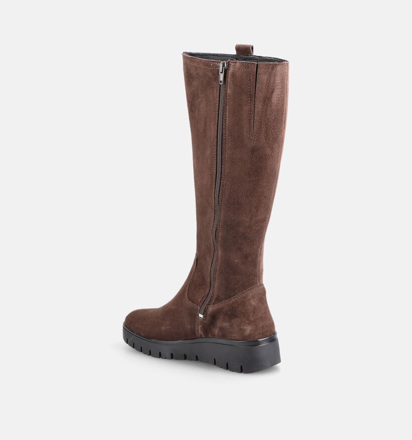 Solemade Noa Donkerbruine Lange Laarzen voor Steunzolen voor dames (380012) - geschikt voor steunzolen