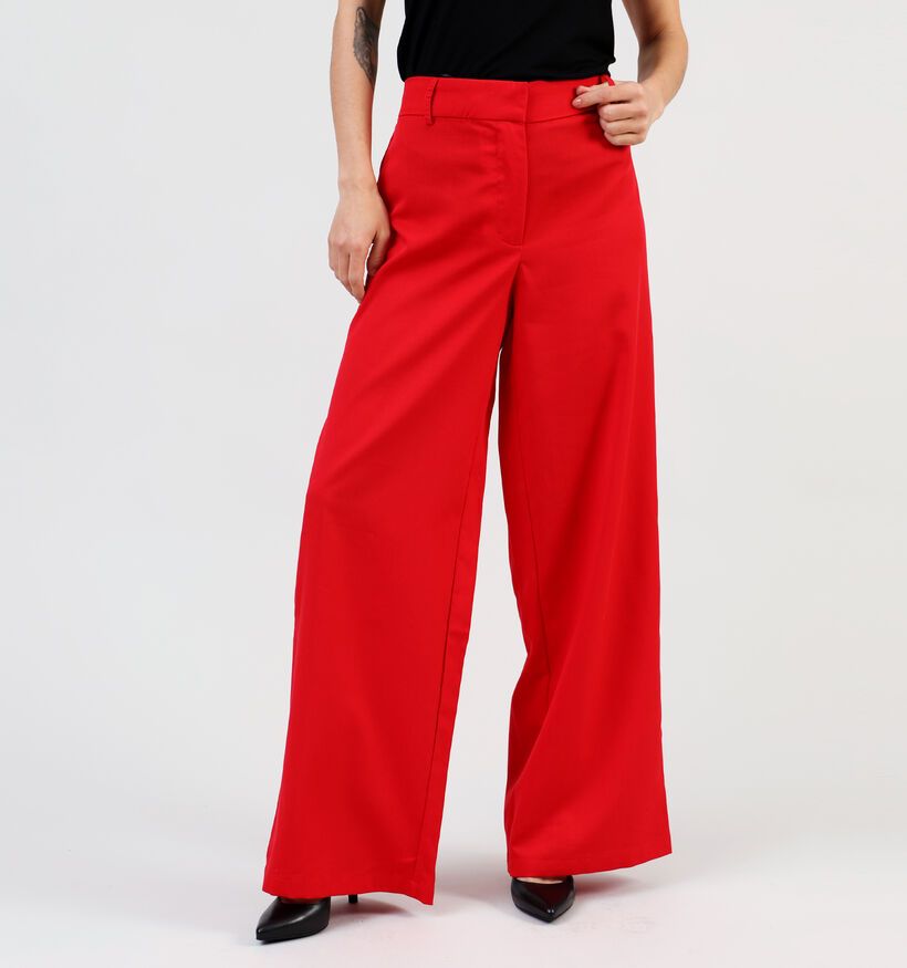 Pieces Odette Pantalon large en Rouge pour femmes (354090)