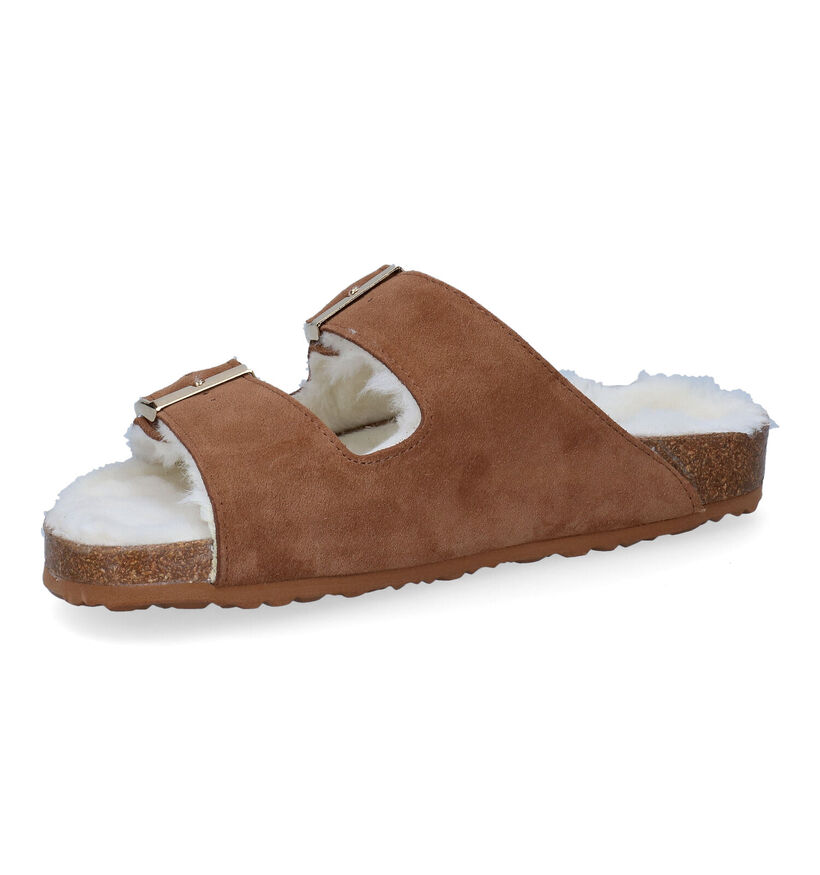 Bullboxer Pantoufles ouvertes en Cognac en daim (298758)