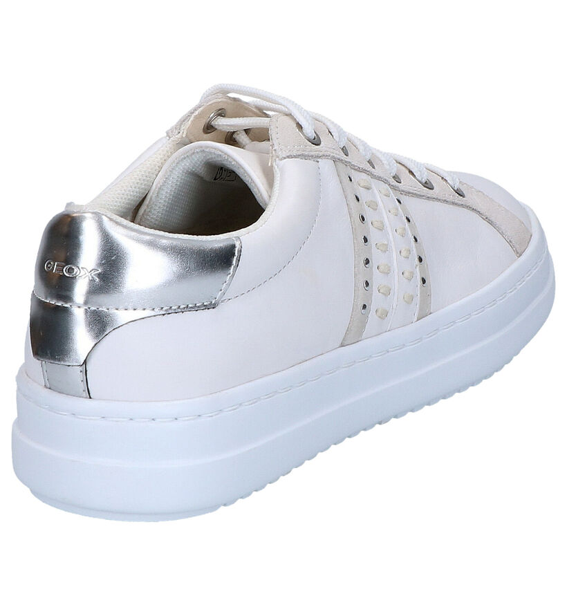Geox Chaussures à lacets en Blanc en cuir (266855)