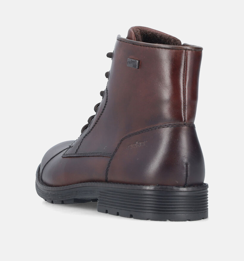 Rieker Donkerbruine Boots met Veters voor heren (379827) - geschikt voor steunzolen