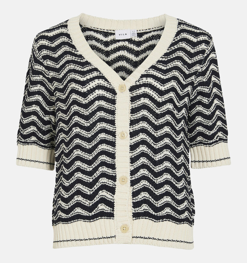 Vila Arin Zwarte Cardigan met Knopen voor dames (353031)