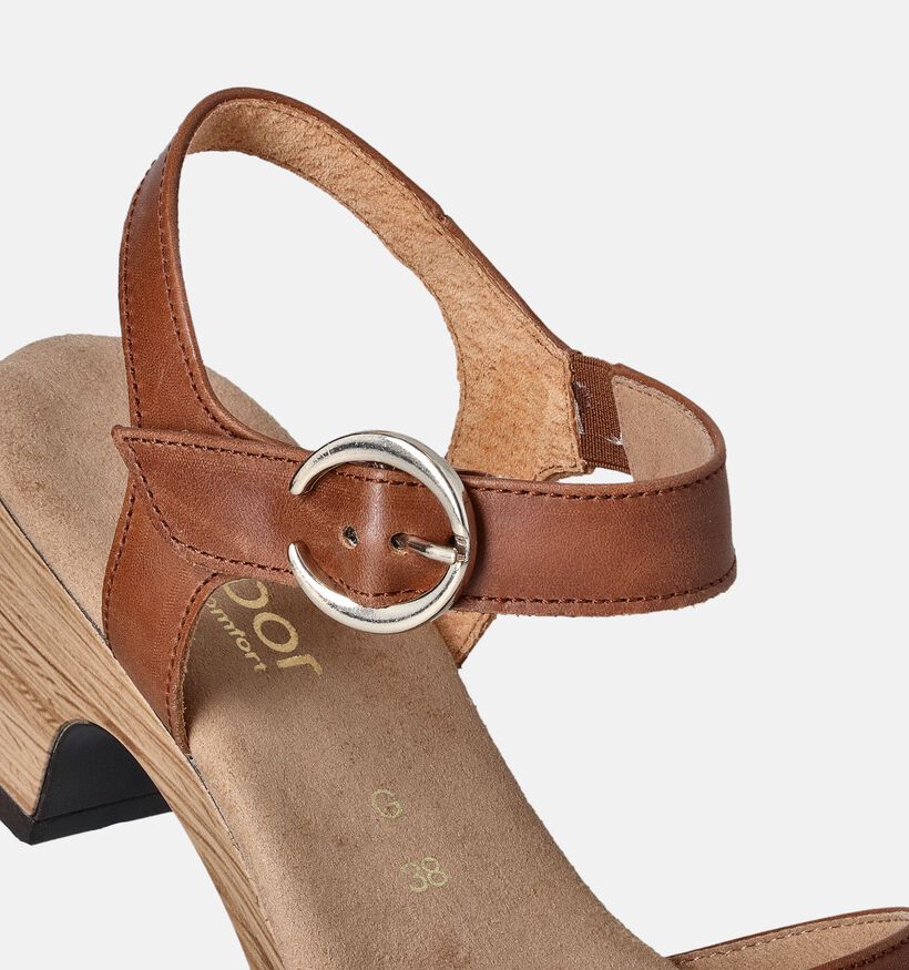 Gabor Cognac Sandalen met blokhak voor dames (355105)