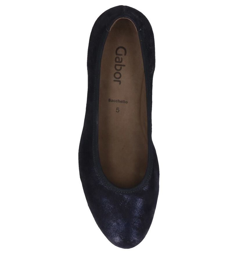 Donkerblauwe Pumps met Sleehak Gabor Sacchetto in daim (231325)