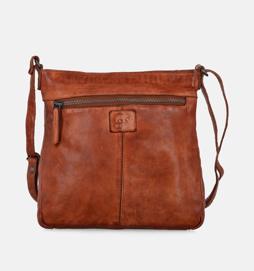 Bear Design Sac port&eacute; crois&eacute; en Cognac pour femmes (375788)