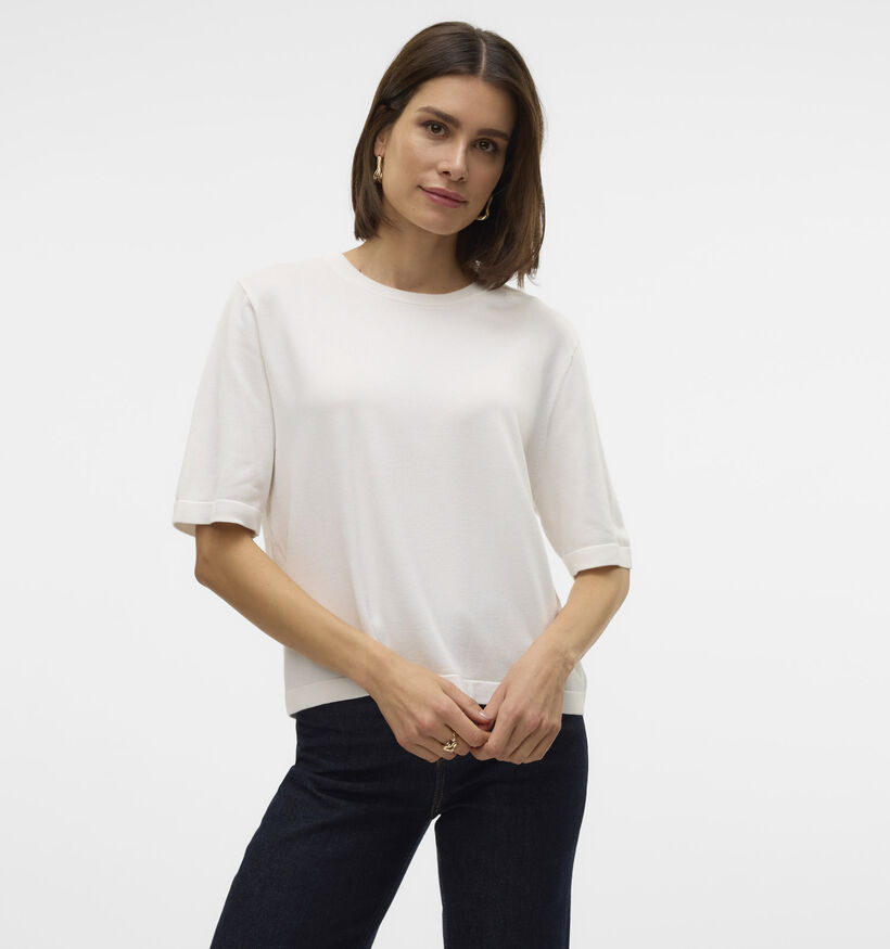 Vero Moda Silje Pull en Blanc pour femmes (367182)