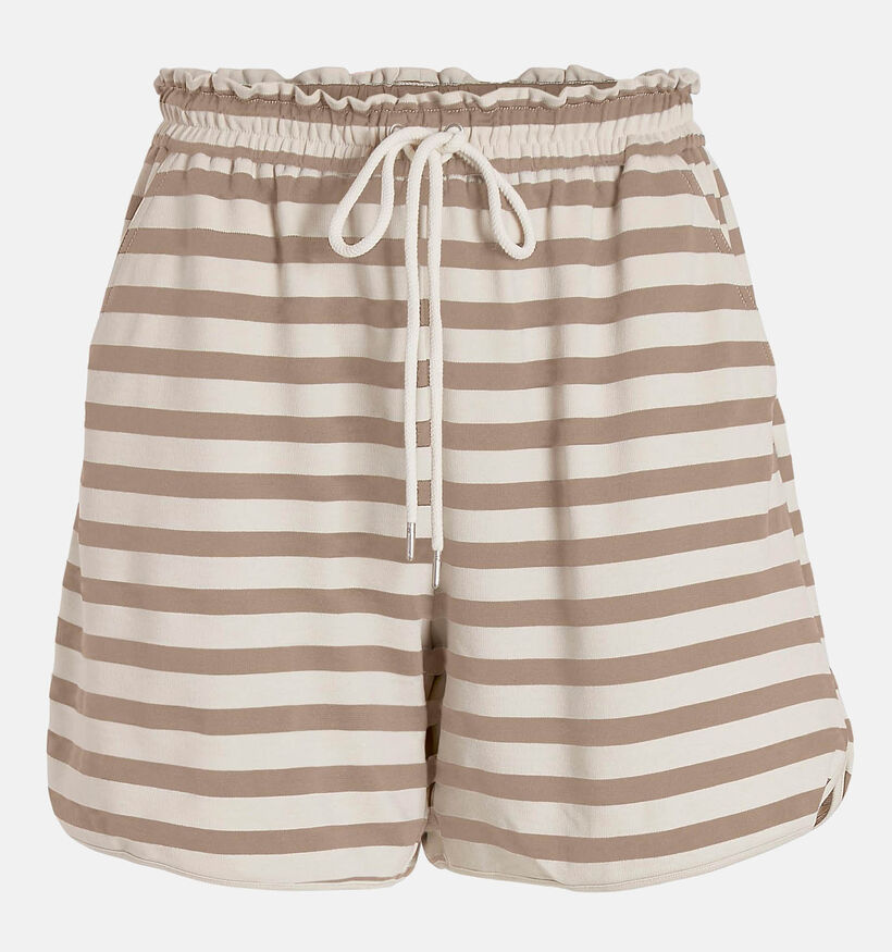 Vila Santa Beige Gestreepte Short voor dames (330203)