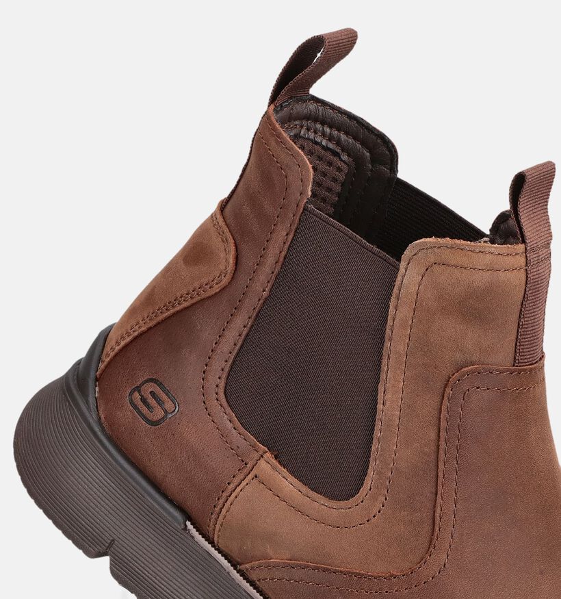 Skechers Augustino - Paulo Donkerbruine Boots Chelsea voor heren (378007)