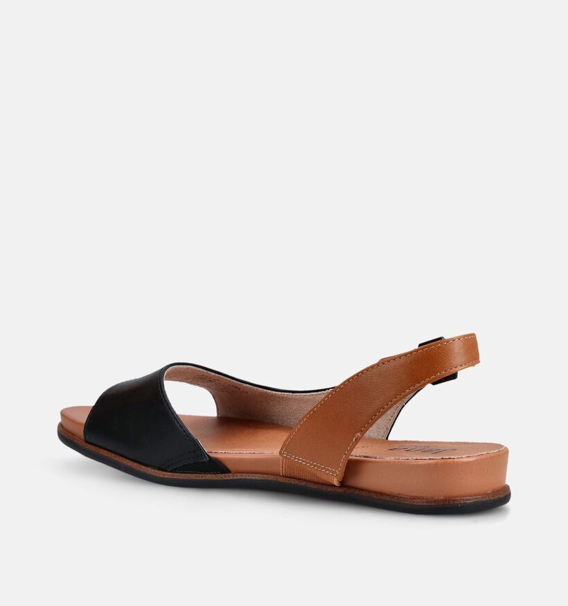 Jana Sandales plates en Noir pour femmes (371668)