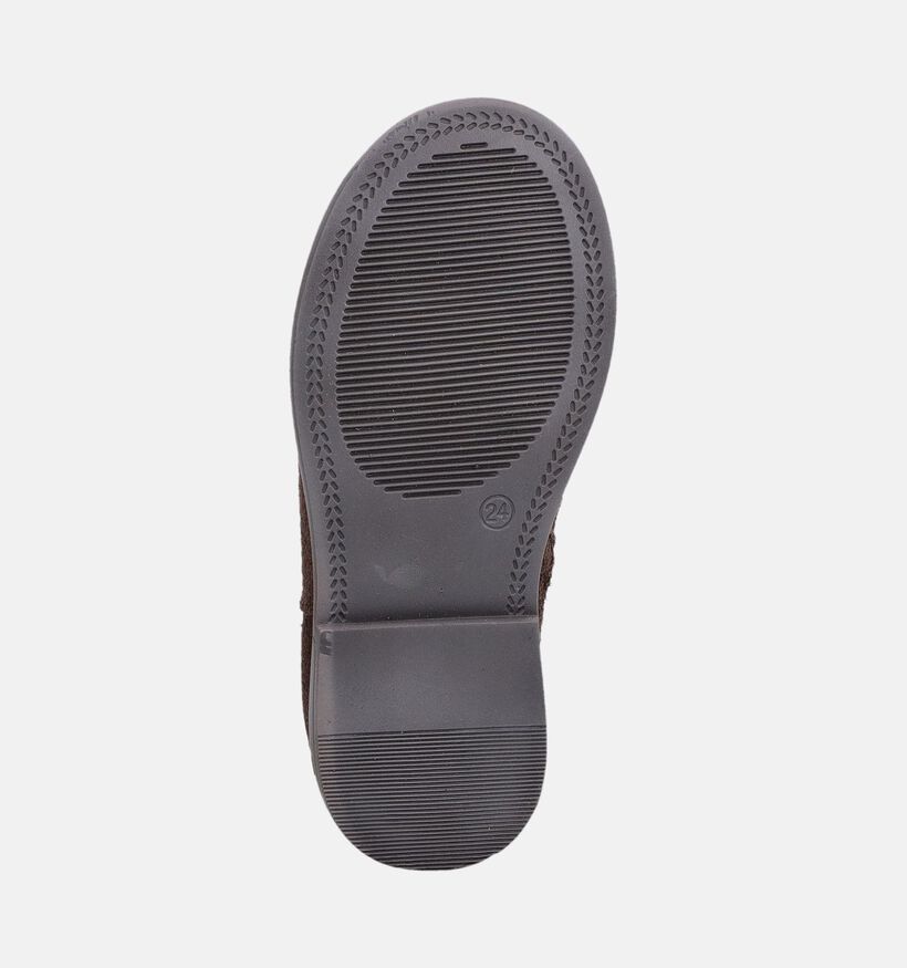 Milo & Mila Bottes hautes en Brun fonc&eacute; pour filles (379062)