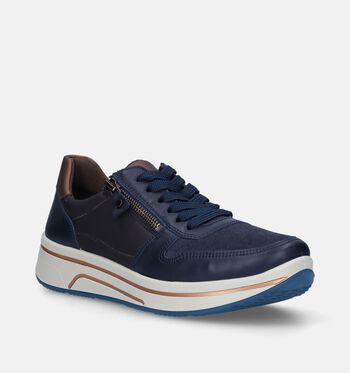 Ara High Soft Sneakers Blauw/Bordeaux