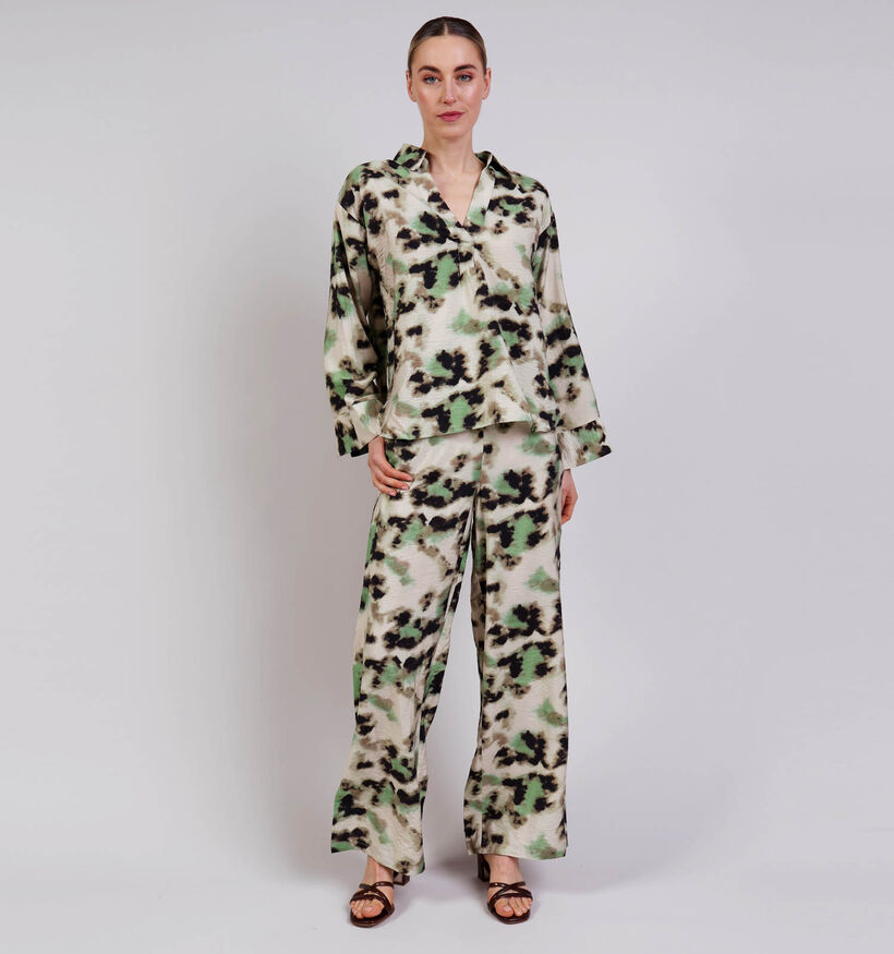 JDY Millie Abstract Groene Blouse voor dames (367917)