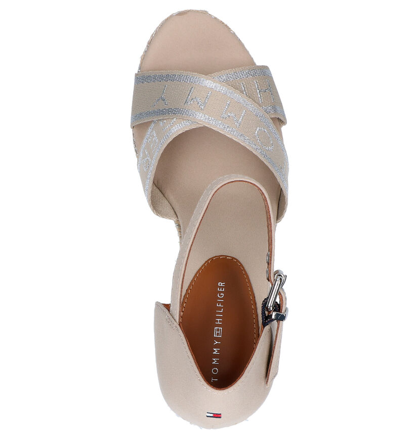 Tommy Hilfiger Metallic Beige Sandalen in stof (268545)