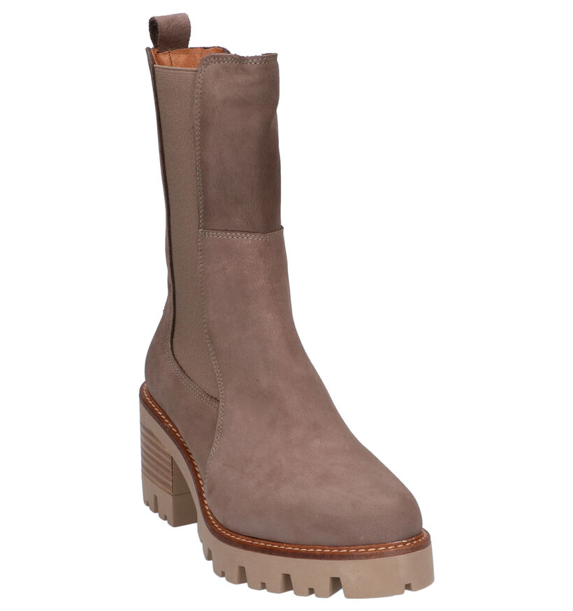 Akula Bottes courtes en Brun clair en nubuck (298734)