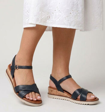 Tamaris Sandales Blanc/Or/Bleu