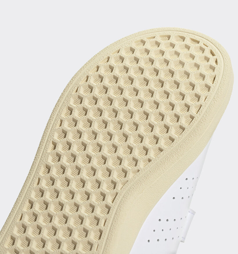 adidas Advantage Smiley Baskets en Blanc pour filles, garçons (366045) - pour semelles orthopédiques