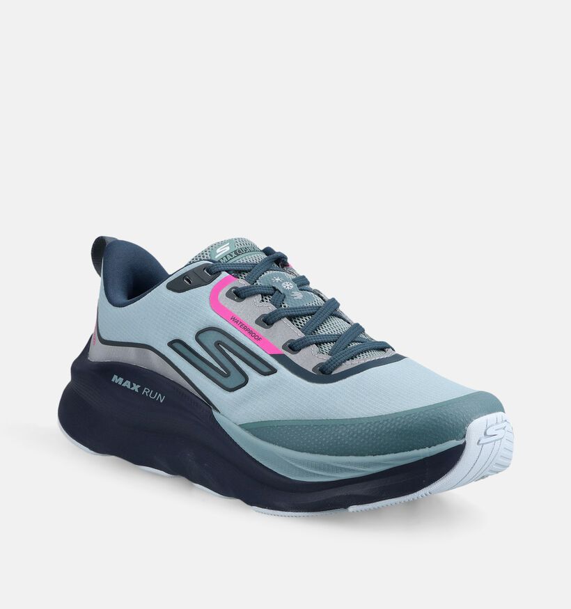 Skechers Max Run Vorteza Baskets basses en Bleu pour femmes (376911)