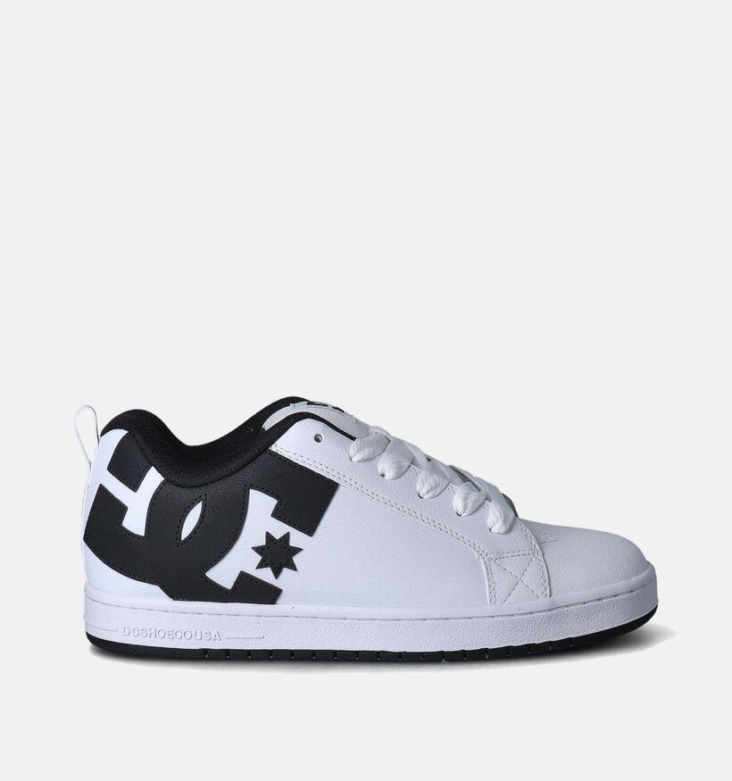 DC Shoes Court Graffik Baskets de skate en Blanc pour hommes (350816) - pour semelles orthopédiques