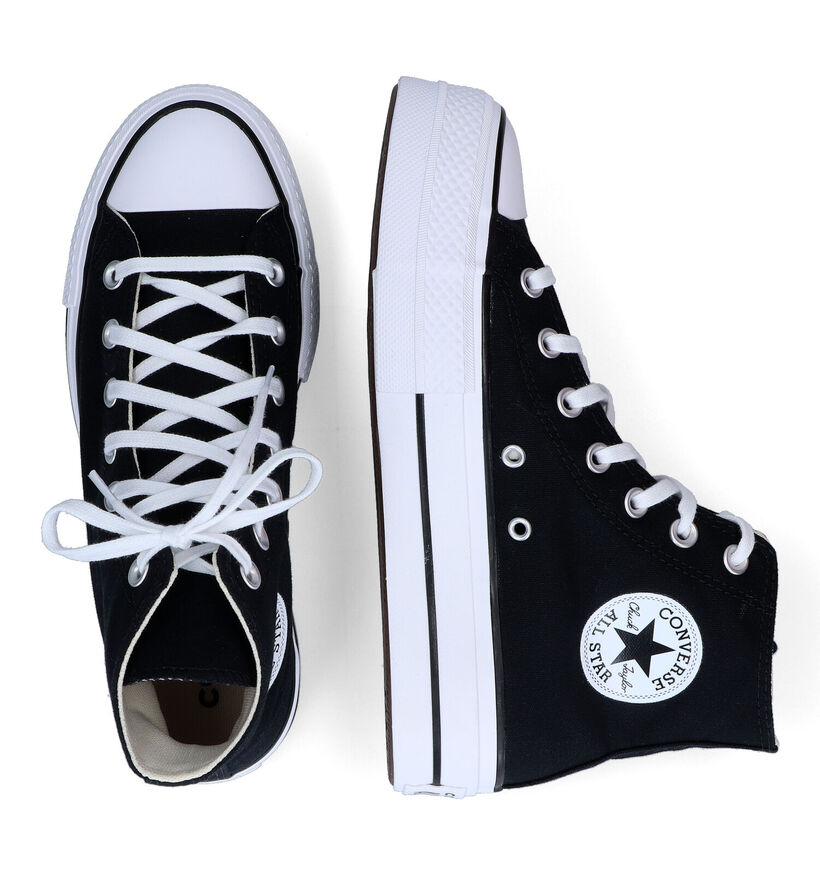Converse Chuck Taylor All Star Plateform Zwarte Sneakers voor dames (335193)