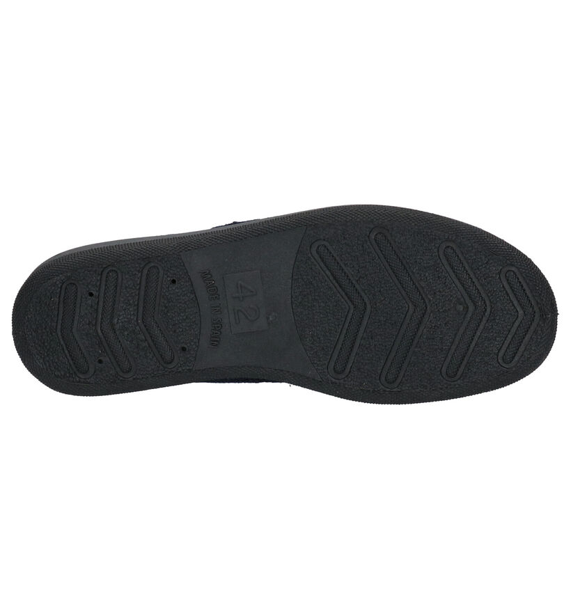 Slippers Comfort Blauwe Pantoffels in stof (263628)