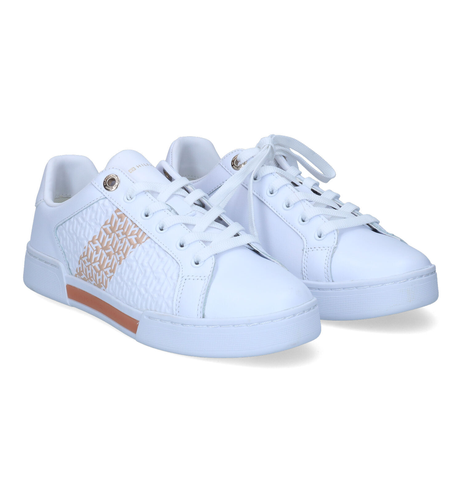 Tommy Hilfiger Monogram Elevated Witte Sneakers Dames Sneakers Online op TORFS.BE