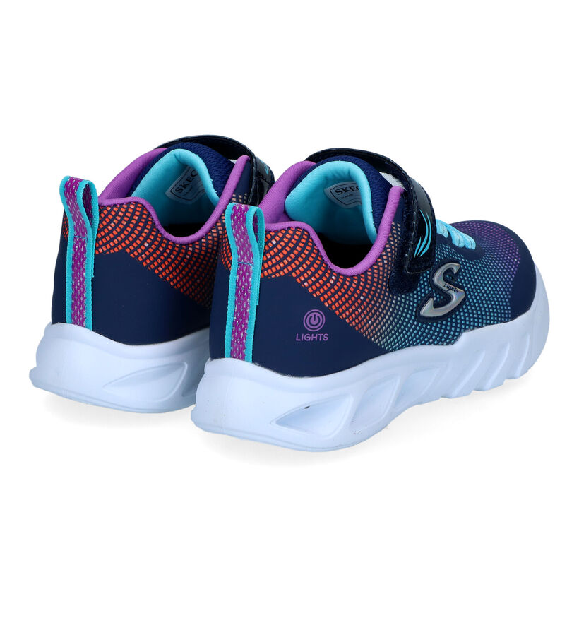 Skechers Slights Flicker Flash Blauwe Sneakers voor meisjes (318197)