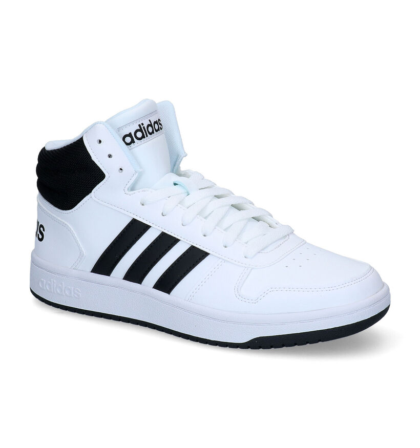 adidas Hoops 2.0 Mid Baskets en Blanc en simili cuir (290816)