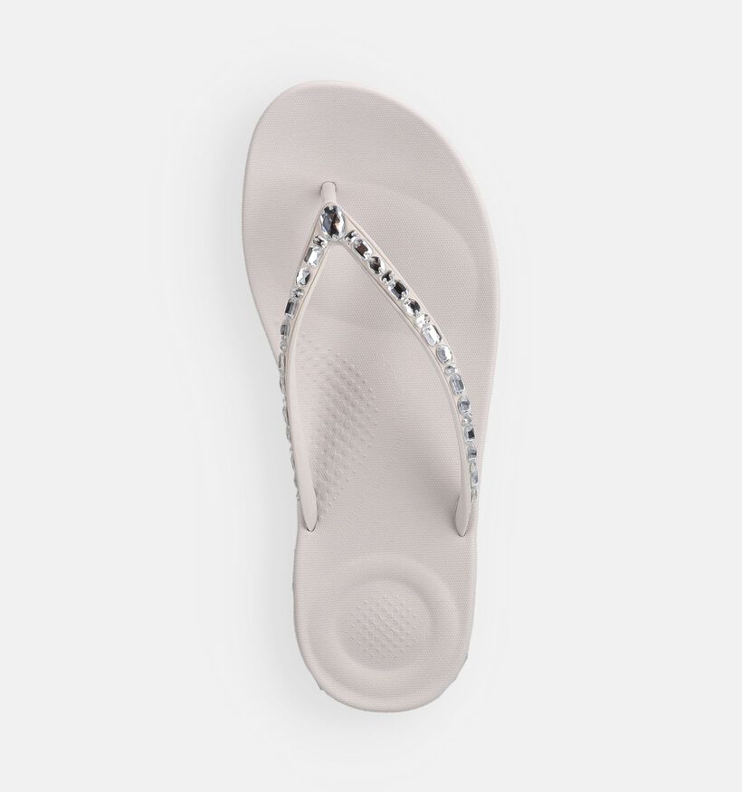 Fitflop Iqushion Multi-Crystal Ergonomic Tongs en Blanc pour femmes (368670)