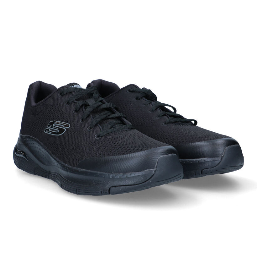 Skechers Arch Fit Baskets en Noir pour hommes (319534) - pour semelles orthopédiques