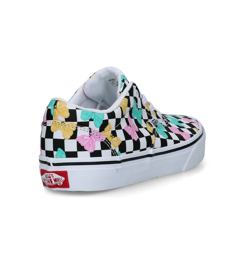 Vans Doheny Butterfly Checkrbrd Baskets en Blanc pour filles (321073)