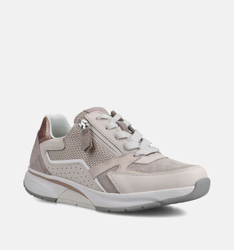 Gabor Rollingsoft Beige Sneakers voor dames (369444) - geschikt voor steunzolen