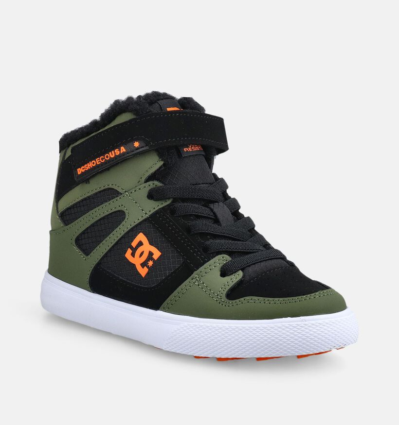 DC Shoes Pure High Top Groene/Zwarte Hoge Sneakers voor jongens (376208)