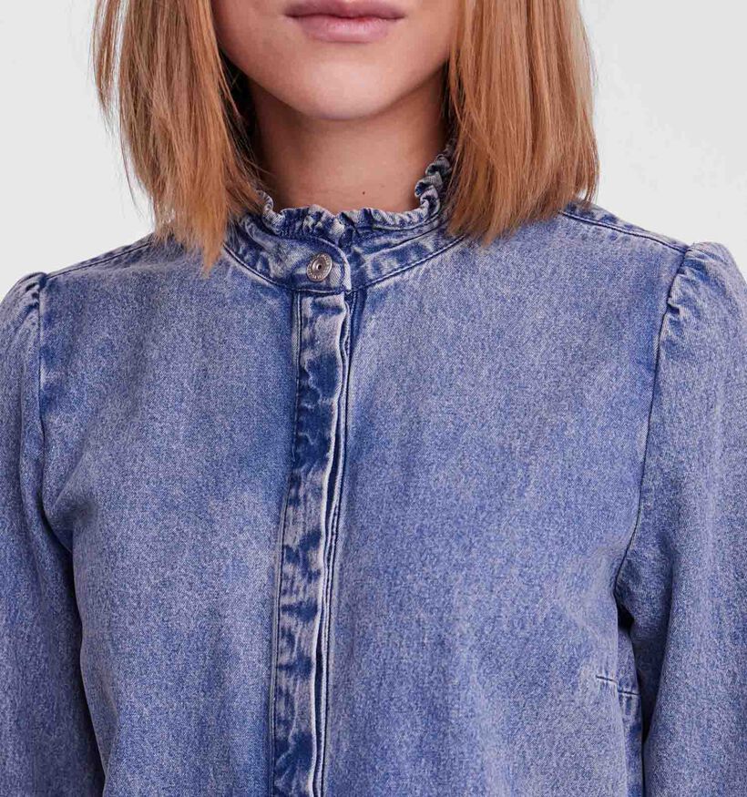Pieces Judo Blauwe Jeans Hemd voor dames (332313)