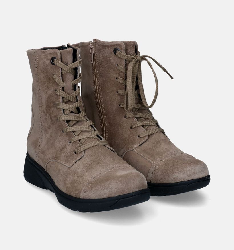 Xsensible Aosta Taupe Bottines voor dames (316735) - geschikt voor steunzolen