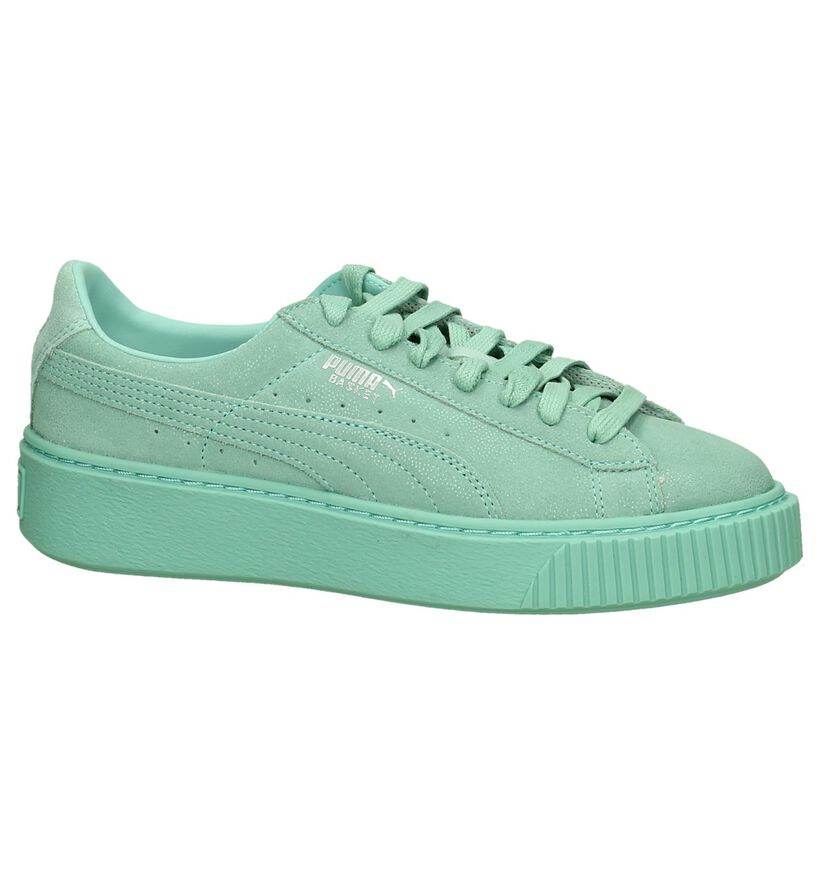 Puma Platform Reset Turquoise Sneakers in nubuck (190364)