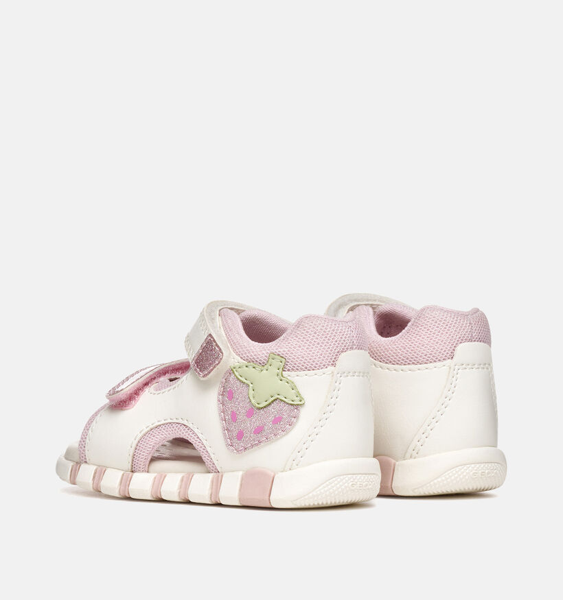 Geox Iupidoo Strawberry Sandales pour b&eacute;b&eacute; en Blanc/Rose pour filles (368871)