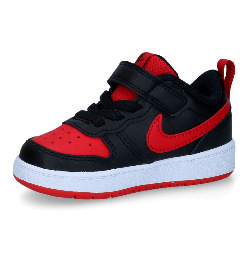 Nike Court Borough Zwarte Sneakers voor jongens, meisjes (302142)