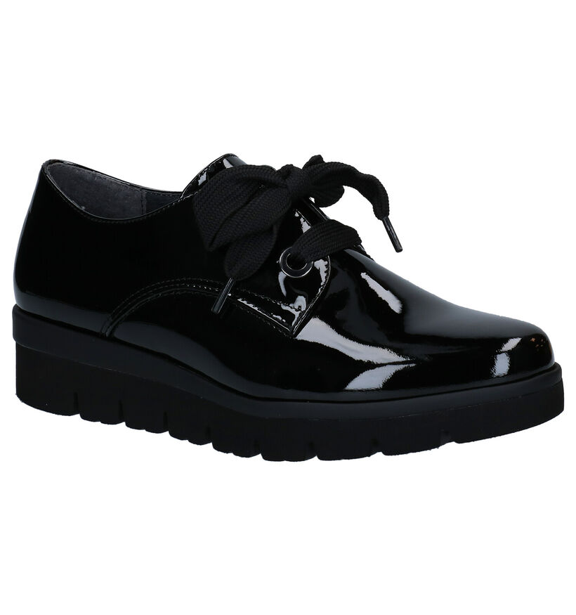 Gabor OptiFit Chaussures à lacets en Noir en verni (282311)