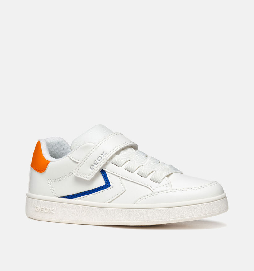 Geox Eclyper Chaussures à scratch en Blanc pour garçons (356394) - pour semelles orthopédiques